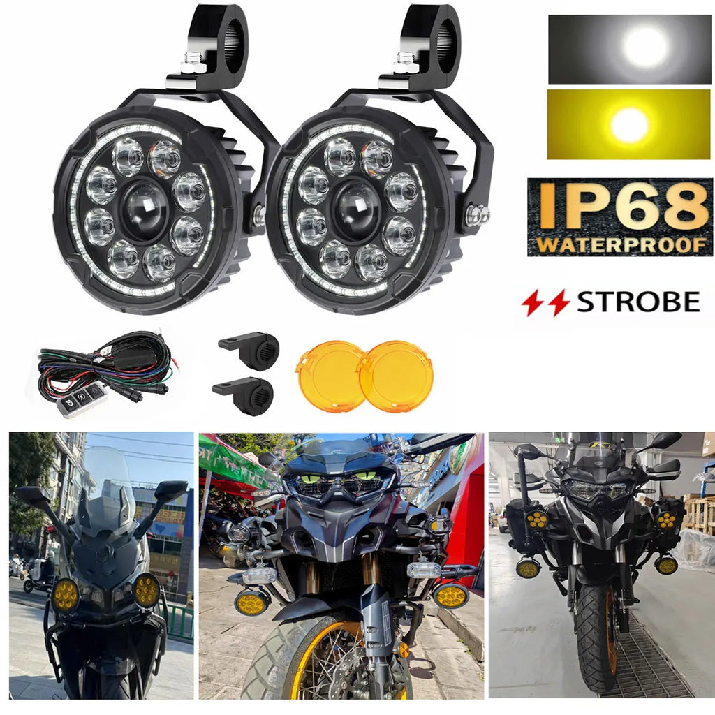 4.5'' Motorcycle Auxiliary Fog Light Beam DRL Led SpotLight For BMW R 1200 1250 GS LC F800 F850 F900 2014-2018 SUV ATV UTV Truck