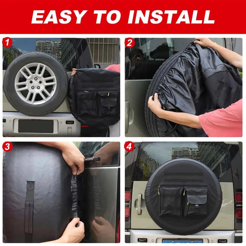 For Land Rover Defender 90 110 130 2020 2021 2022 2023 2024 2025 Car Rear Spare Tire Protective Cover Car Accessories