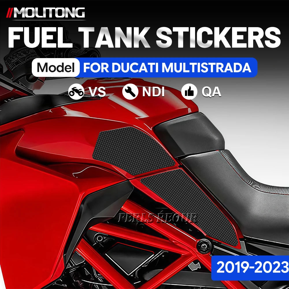 Fuel tank gaskets, rubberpads, scratch-resistant and shock-absorbing pads suitable for Ducati Panigale V4 1100 18-21.