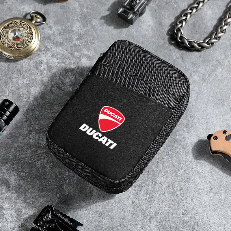 Motorcycle Logo Wallets Bank Card Coins Purses Moto Styling Accessories for Ducati Monster Panigale Superleggera V4 V2 Scrambler