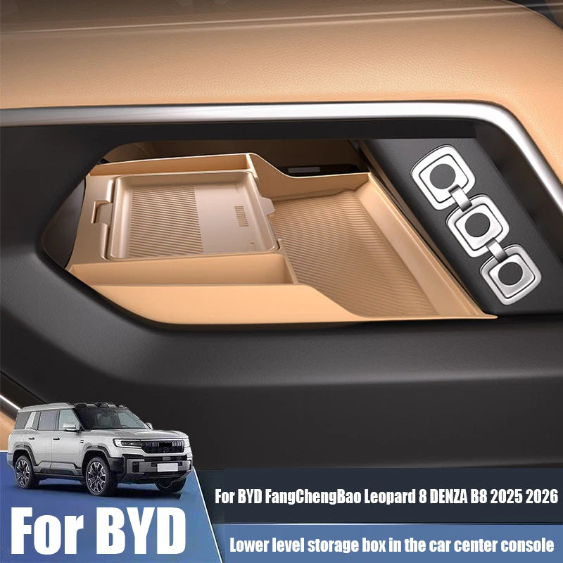For BYD FangChengBao Leopard 8 DENZA B8 2025 2026 Silicone material for the lower storage box of the car center console