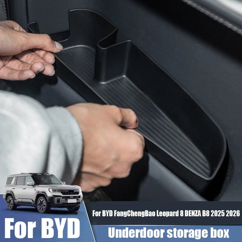 for BYD FangChengBao Leopard 8 DENZA B8 2025 2026 Car door storage box TPE material front and rear door storage box