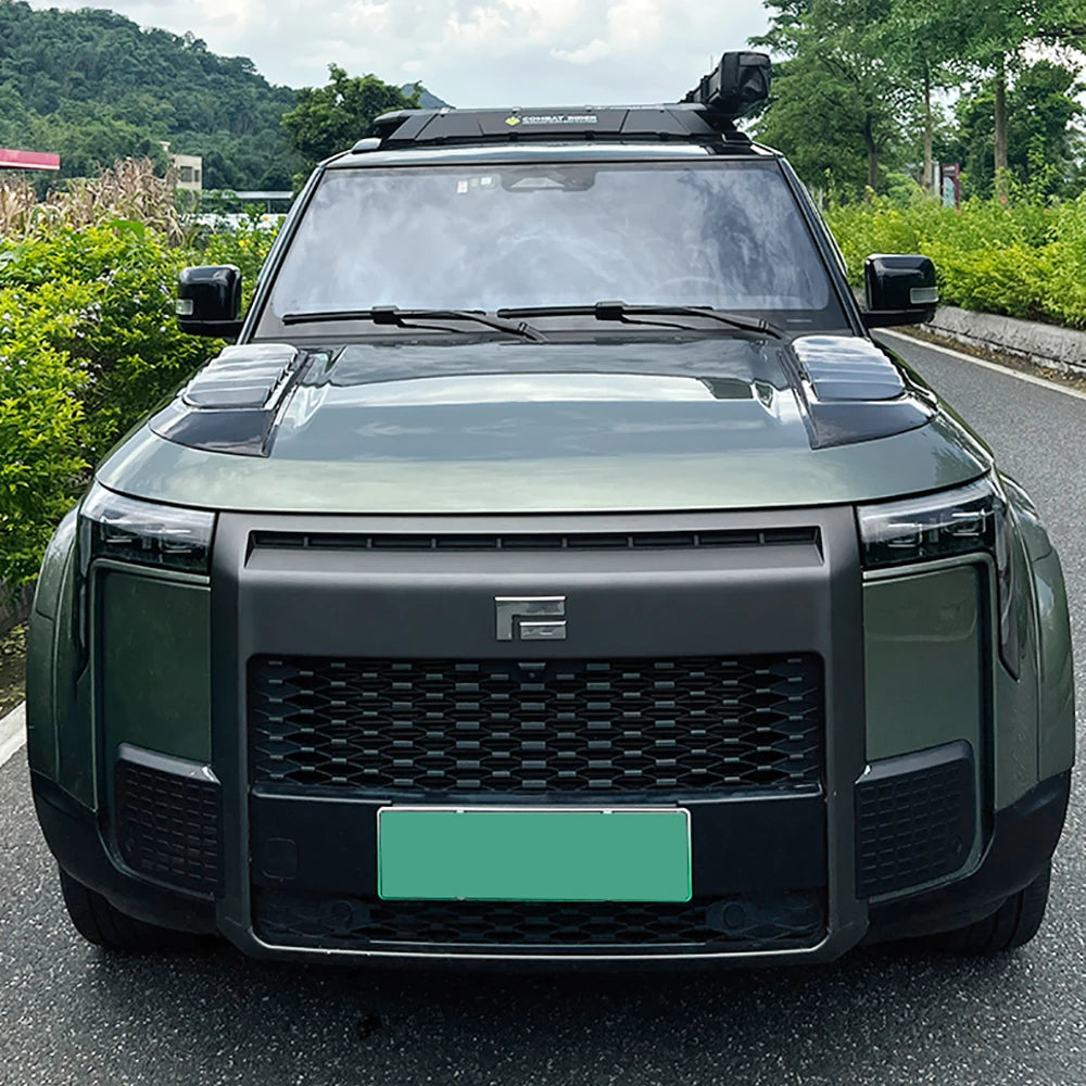Car Non Destructive Installation Angel Wings Hood Cover Decoration Panel For BAIC Jishi Polestone 01 Rox 01 Black Warrior Parts