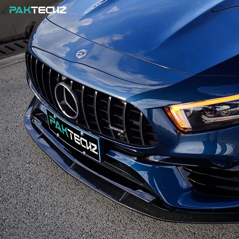 Paktechz Prepreg Carbon Fiber Bodykit Front Spoiler Splitter Bumper Lip for Mercedes Benz W177 AMG A45 A45s