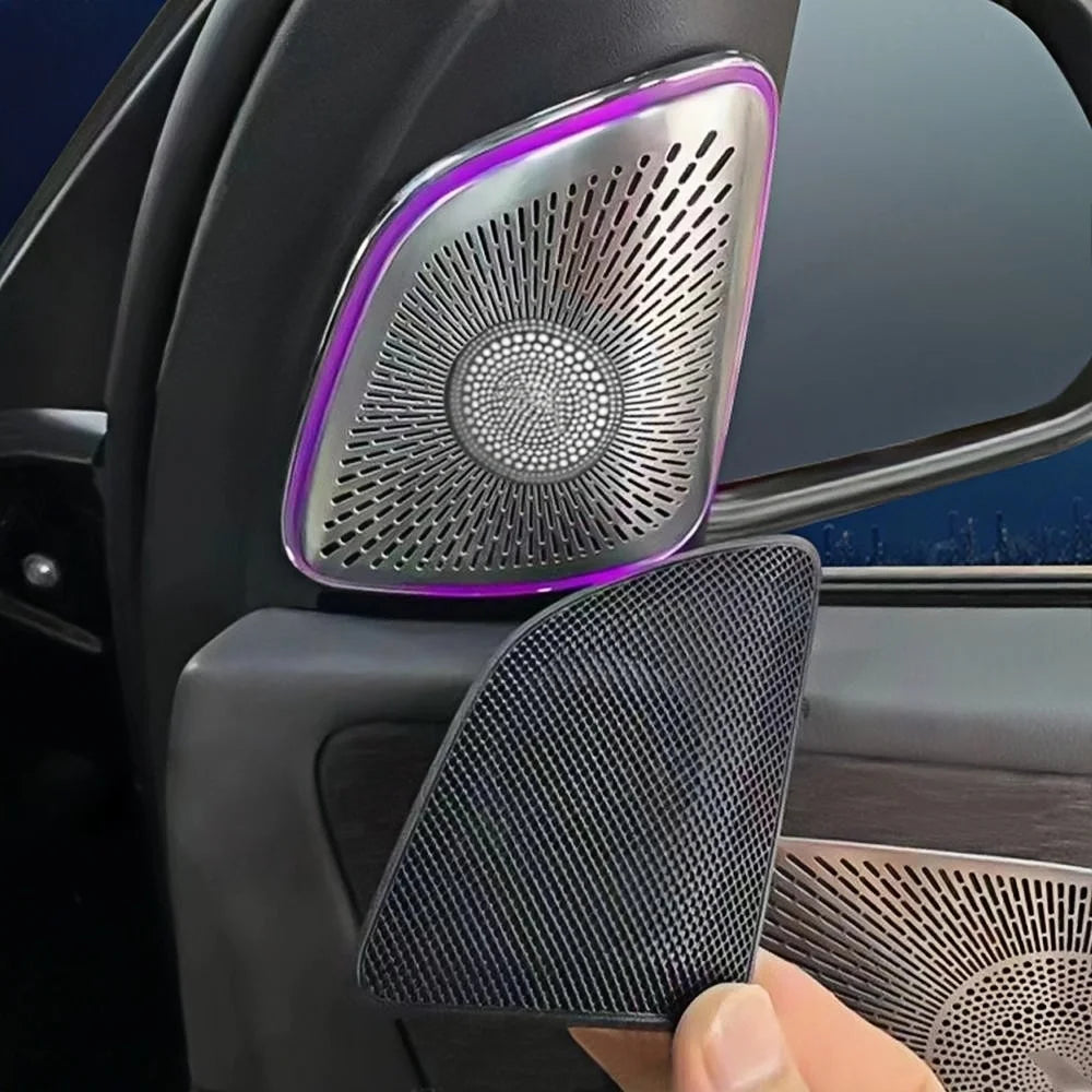64 Colors LED Car Door Horn Decorative Shell For Mercedes Benz GLE GLS W167 2020-2026 New LED Speaker Cover car accessories