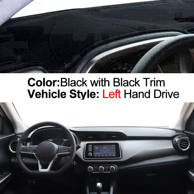 Car Inner Dashboard Cover For Nissan Kicks 2016 2017 2018 2019 2020 Auto Dash Mat Carpet Cape Sun shade Dashmat  Anti-dirty