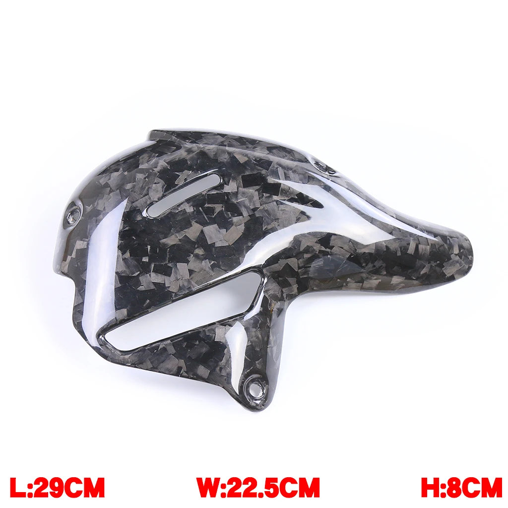 For Ducati Panigale V4 V4S V4R Motorcycle Modification with Carbon Fiber Sprocket Cover Heat Shield Protection Cover 2018+