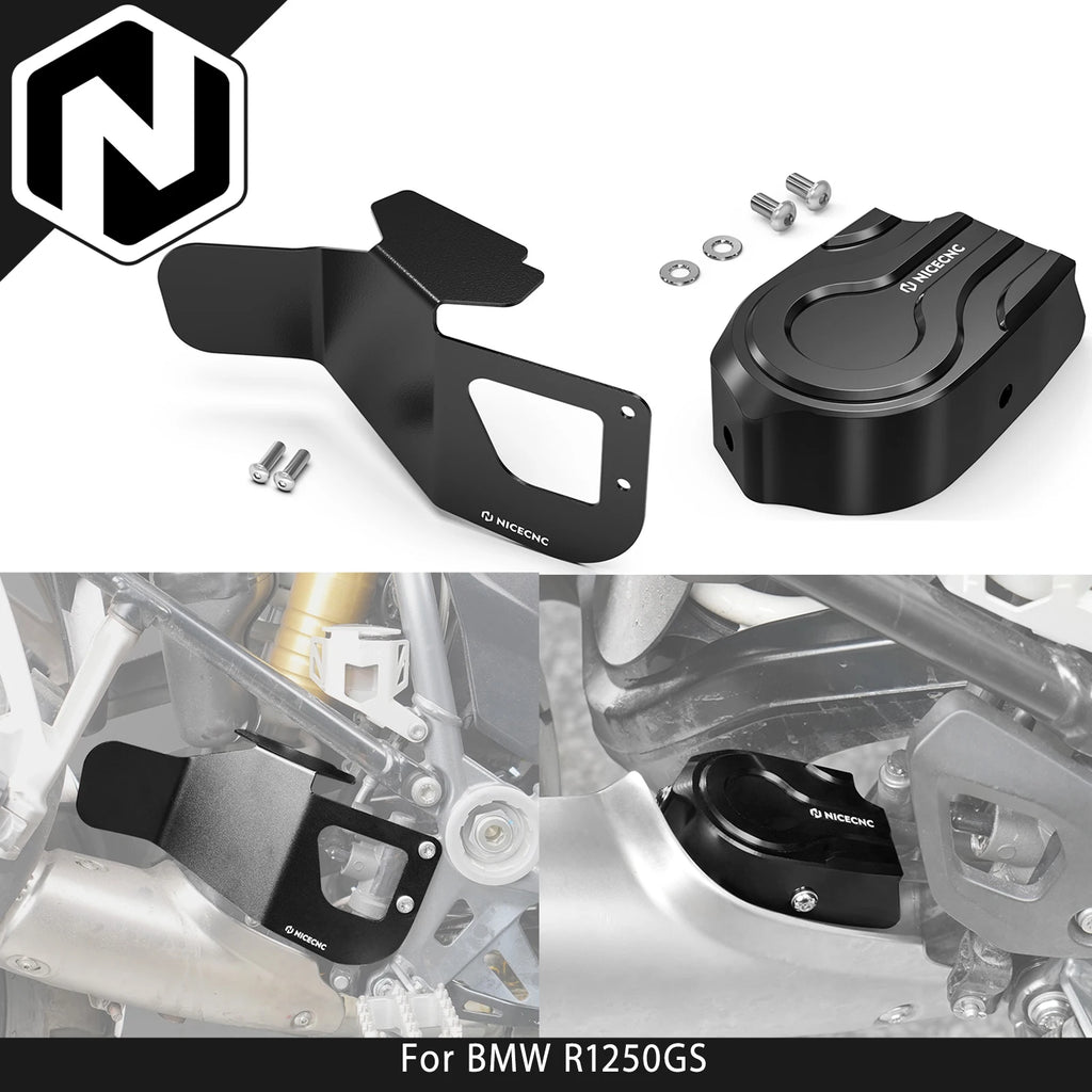 NICECNC Motorcycle Anti-heat Spoiler Exhaust Flap Cover For BMW R1250GS 2019-2023 R 1250 GS R 1250GS R1250 GS 2023 2022 2021