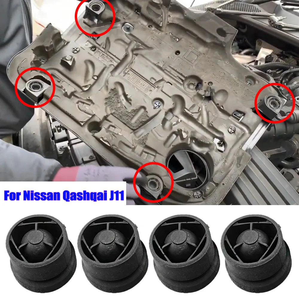 2/4PCS Rubber Engine Cover Grommet Buffer Bumper Stop Jounce Bush For Nissan Qashqai J11 Кашкай 2014 2015 2016 2017 2018 -2020