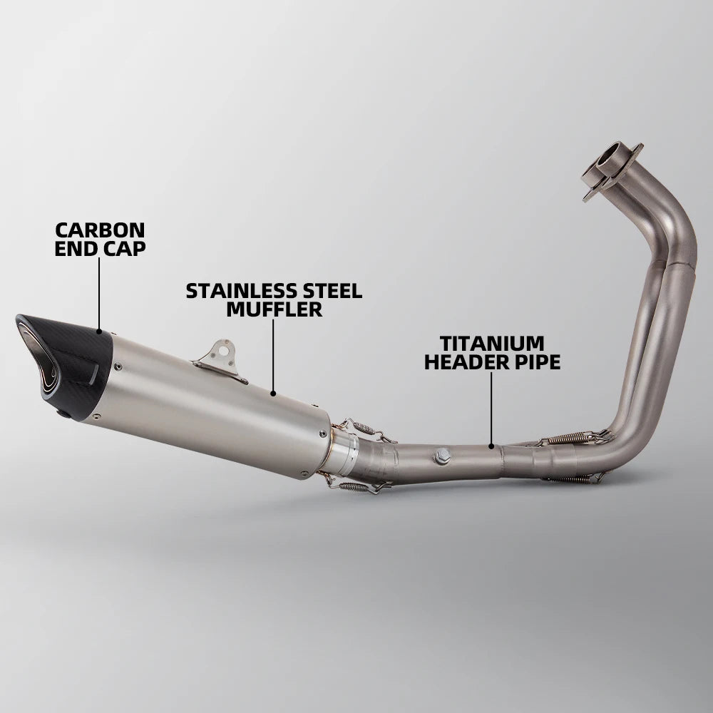 MT07 Exhaust System For Yamaha R7 MT-07 FZ07 XSR700 2014-2026 Motorcycle Escape Kit Street Bike Manifold Muffler with DB Killer