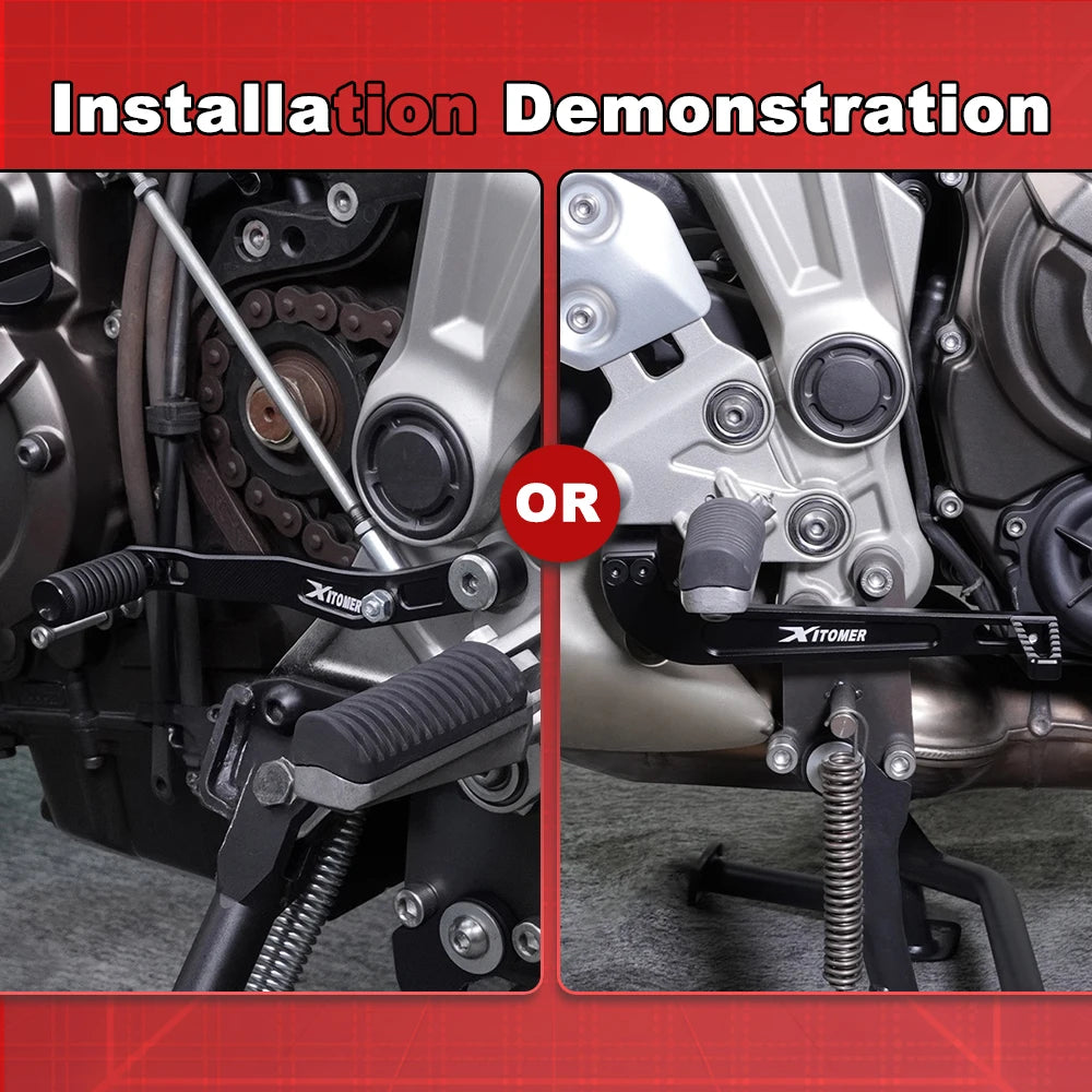 Motorcycle Gear Shifter Shift Lever Kick Start Lever Foot Brake Pedal MT-07 FZ-07 MT-07 Tracer Tracer 700/GT XSR 700 For YAMAHA