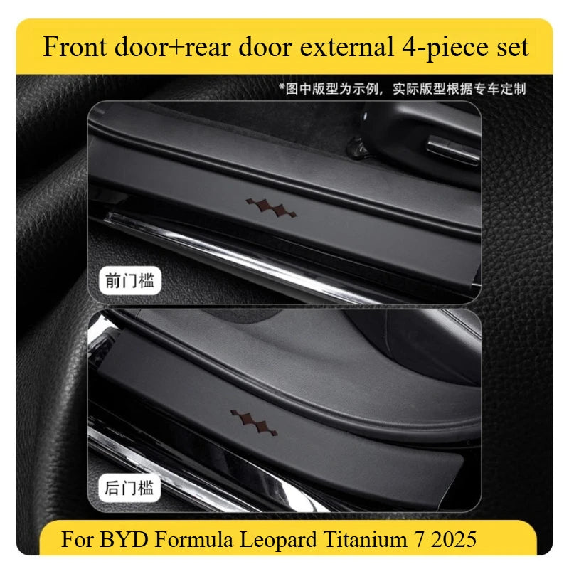 For BYD Formula Leopard Titanium 7 2025 2026 Car Pedal Threshold Protection Strip Anti Step Adhesive Upgrade Interior Supplies