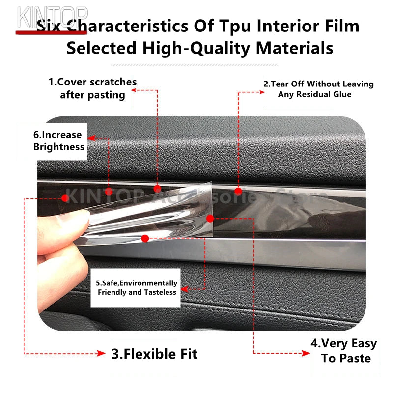 For BYD LEOPARD 7/TI 7 25-26 B-Pillars,Doors Handle Transparent TPU Protective Film Anti-scratch Repair Accessories Refit