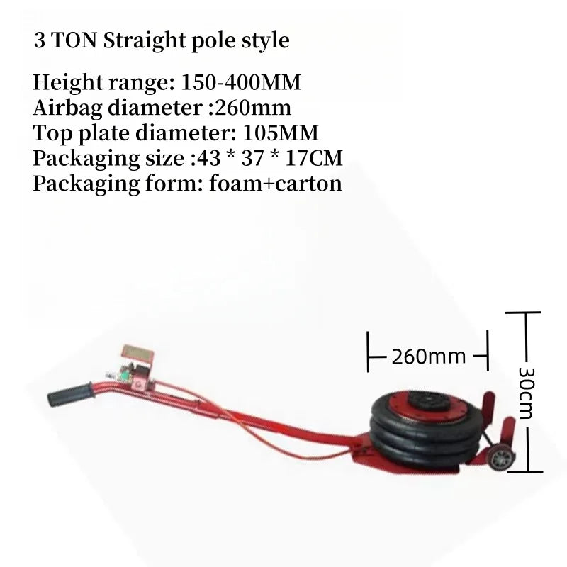 Adjustable Height 3Ton 5 Ton Off-Road Vehicle Recovery Car Garage Handheld Inflatable Car Pneumatic airbag Lifting Jack