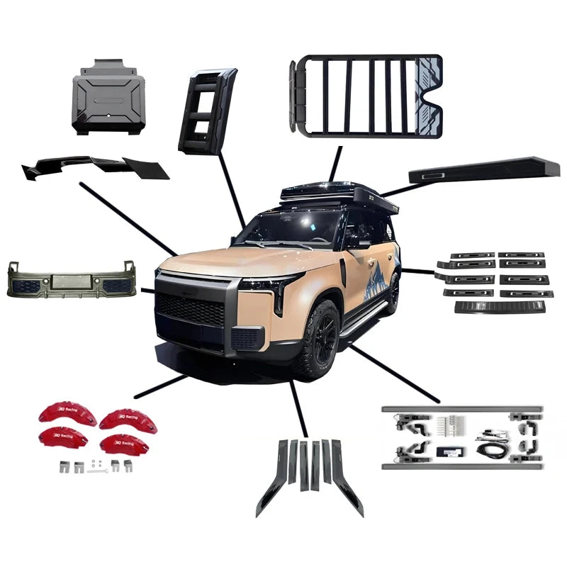 Outdoor Off-Road Body Parts Rox 01, Roof Rack Grille Side Bag Car Accessories
