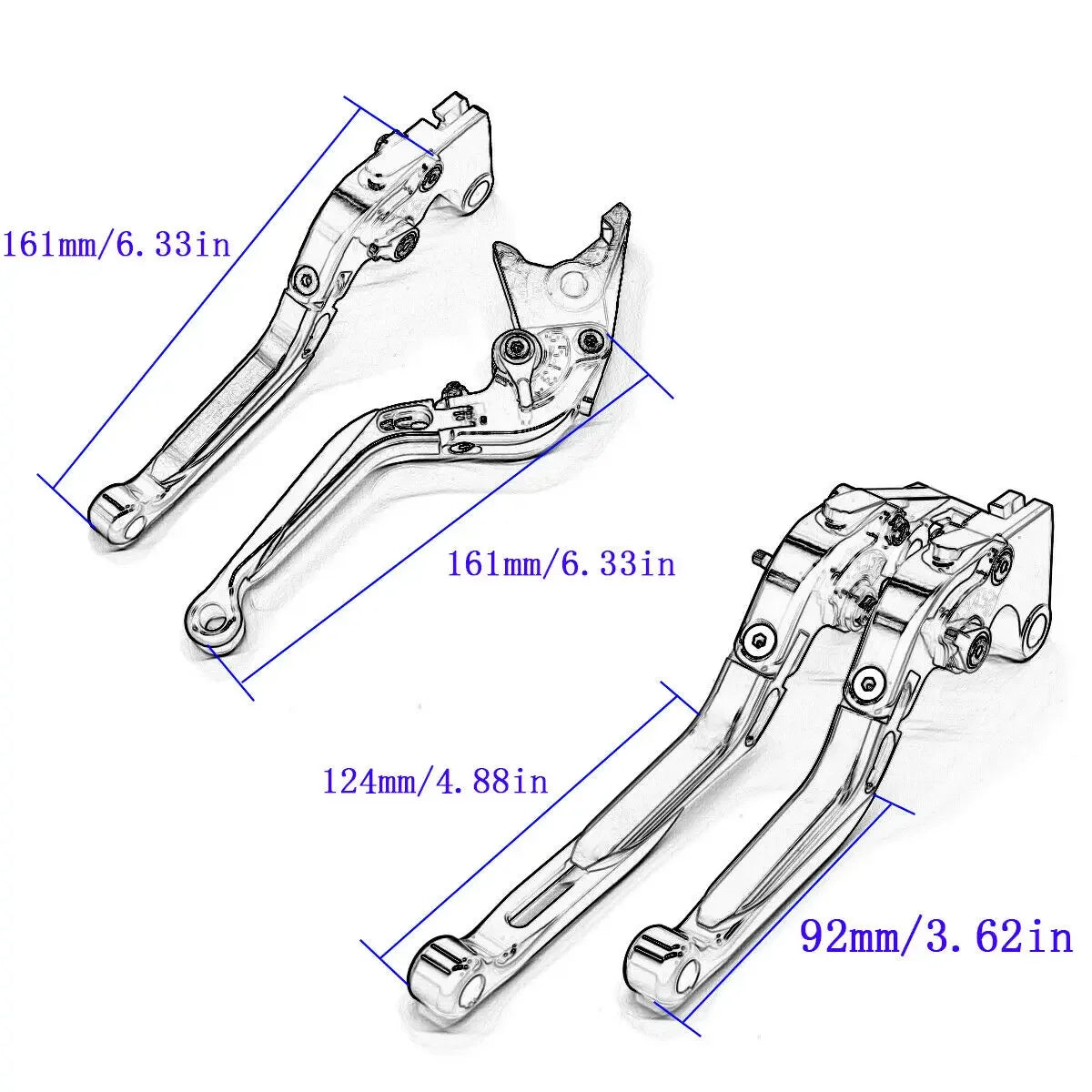 Module Motor Fold Extend Brake Clutch Lever For Aprilia RSV MILLE/R Kawasaki H2/H2R MVAGUSTA F4 RR/RC Ducati Panigale 899 959 V4