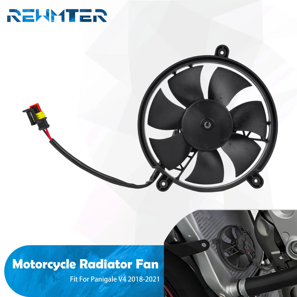 Motorcycle Radiator Fan Left Right Engine Cooler Cooling CoolFlow Fans Black Plastic For Panigale V4 2018-2021 2019 Accessories