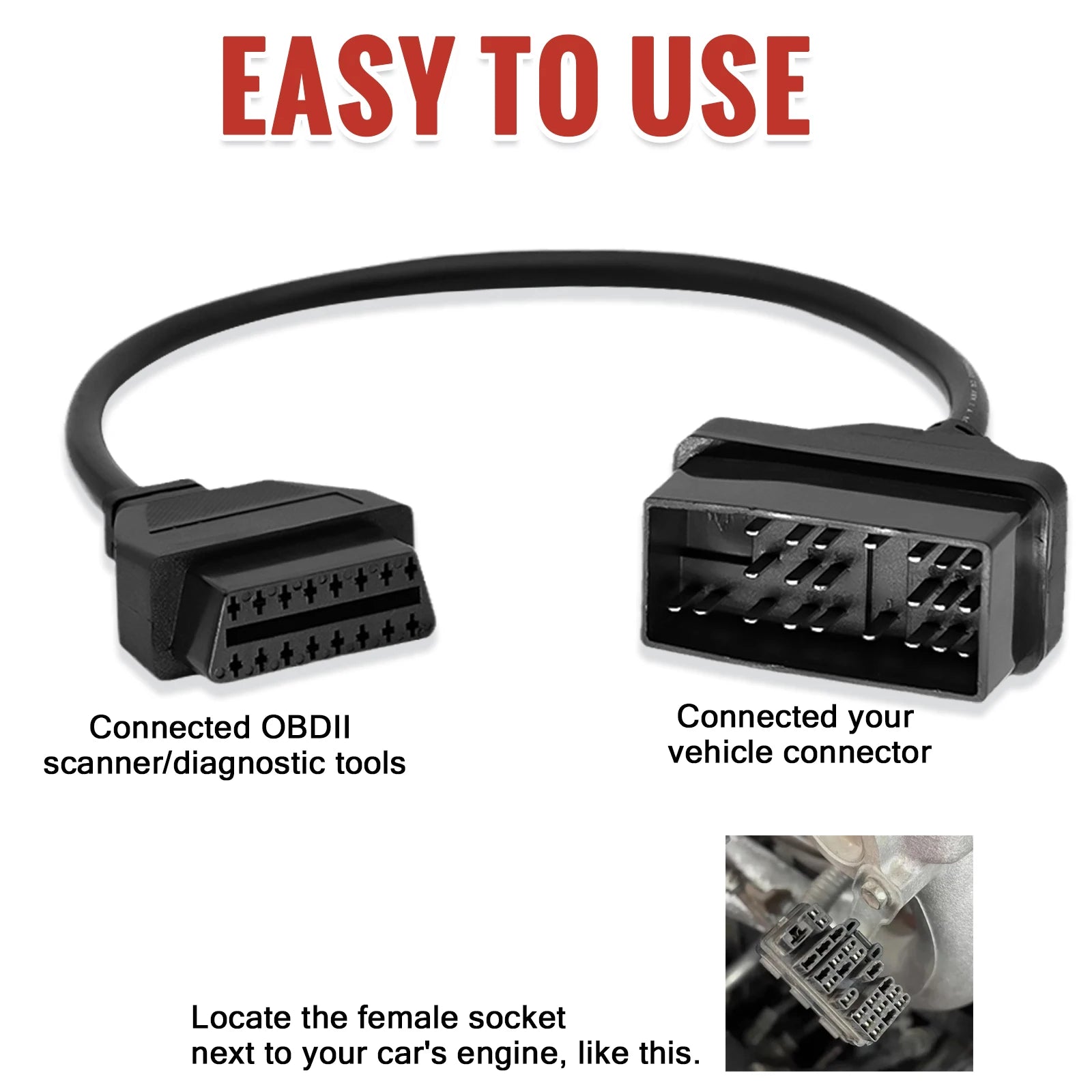 22Pin إلى OBD2 لموصل تشخيص تويوتا DLC محول OBD إلى OBD2 لسيارات لاند كروزر/كارينا/كامري/كراون تشخيص K-Line ذو 22 سنًا