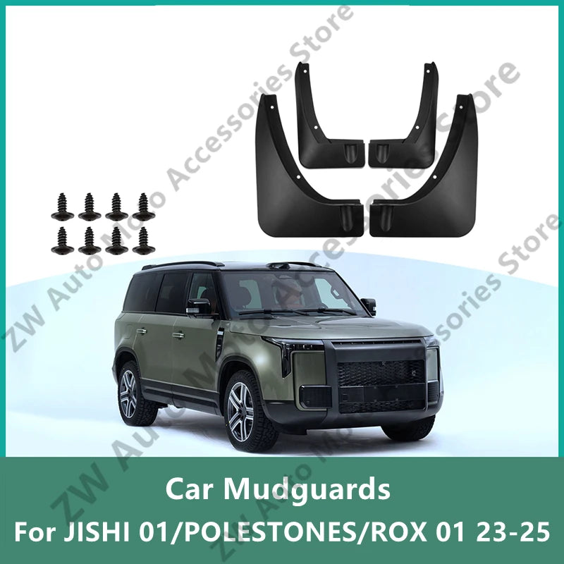 Car Mudguards For JISHI 01/POLESTONES/ROX 01 23-25 ABS Mud Guards Fender Flare Mudflaps Exterior Parts Auto Accessories