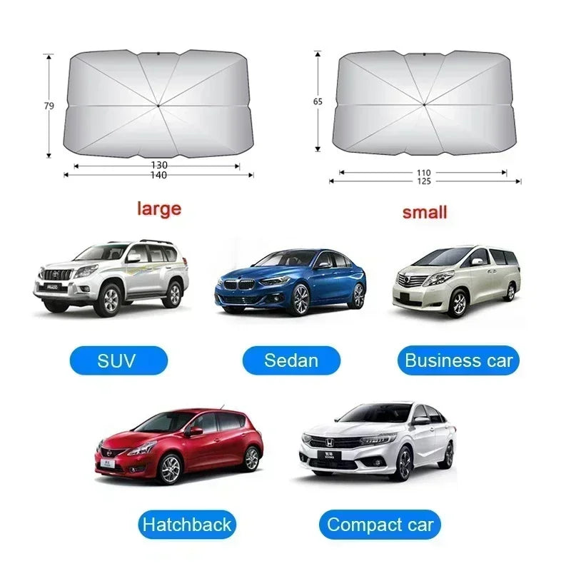 Car Windshield Sunshade Multi-functional Convenient Foldable Car Parasol Interior Front Windshield Parasol Protechor Accessories