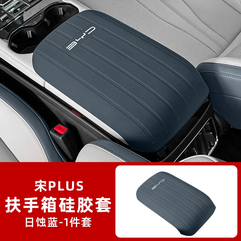 Fit For BYD Song Plus Seal U Sealion 6 Central Control Armrest Box Cover Silicone Handrest Box Pad Protection Cover