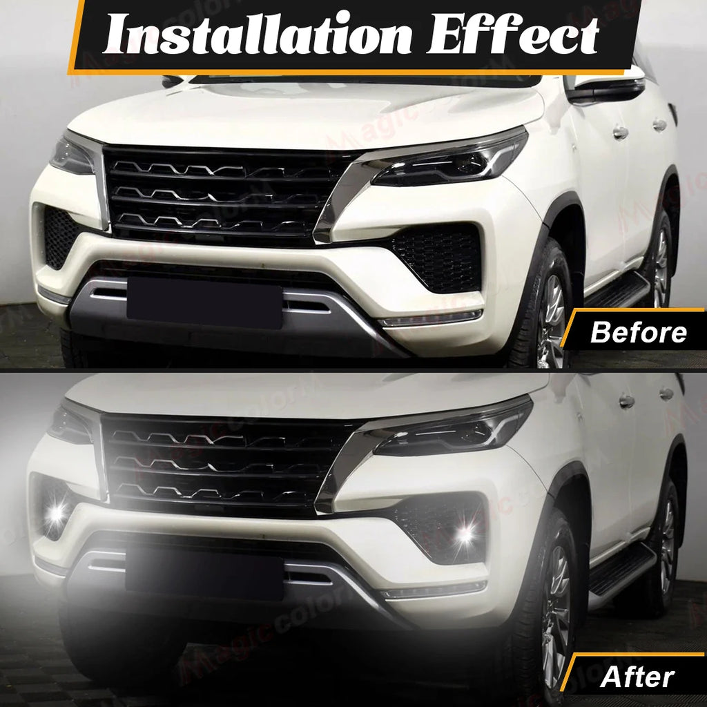 Car Fog Lamp Assembly For Toyota CHR Levin Corolla L XLE Hatchback Yaris Fortuner Hilux Revo 2019 2020 2021 2022 Headlight White