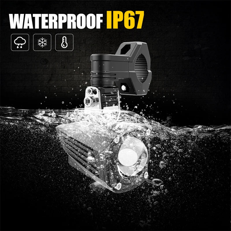 Universal Motorcycle Lights Auxiliary Headlight LED Spot Driving Fog Lights For BMW R1250GS ADV F800GS R 1250 GS LC Yamaha MT07