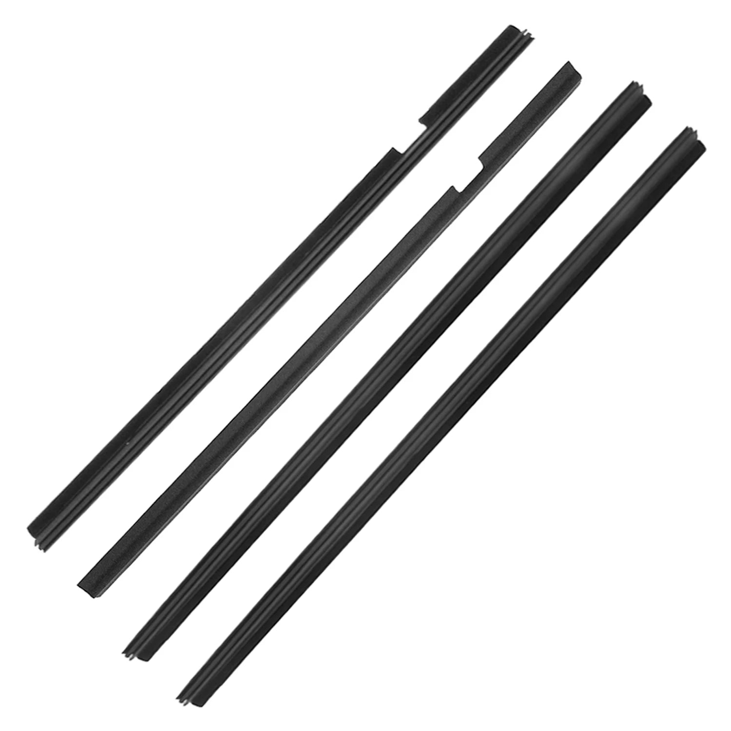 One Set Outer External Window Glass Waist Seal Strip Rear + Front + Right + Left For Land Rover Defender 90 110 1987 - 2006