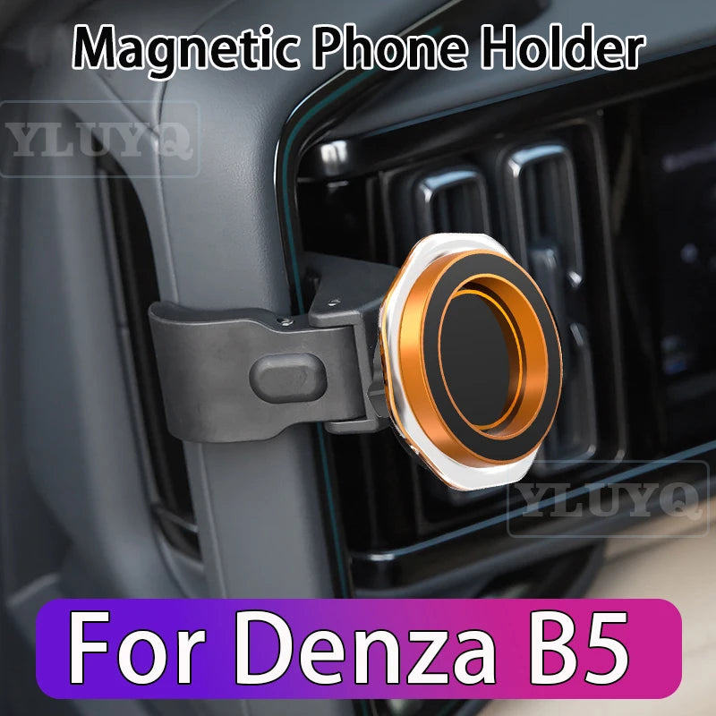 For BYD Denza B5 8 Leopard Car Phone Holder Leopard 5 8 Gravity Magnetic Navigation Mount 360° Adjustable Car Accessory