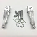 Silver Front Rider Foot Pegs Footrest Bracket For Kawasaki Ninja ZX10R 2006-2010
