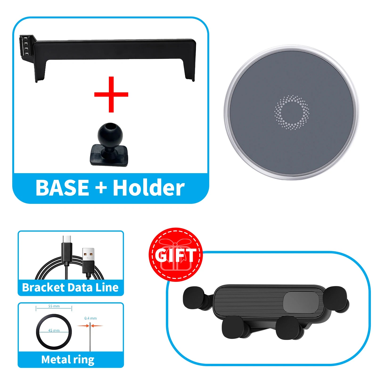 for Polestone 01 Rox 01 Car Phone Holder Screen Fixed Navigation Bracket Base Wireless Charging