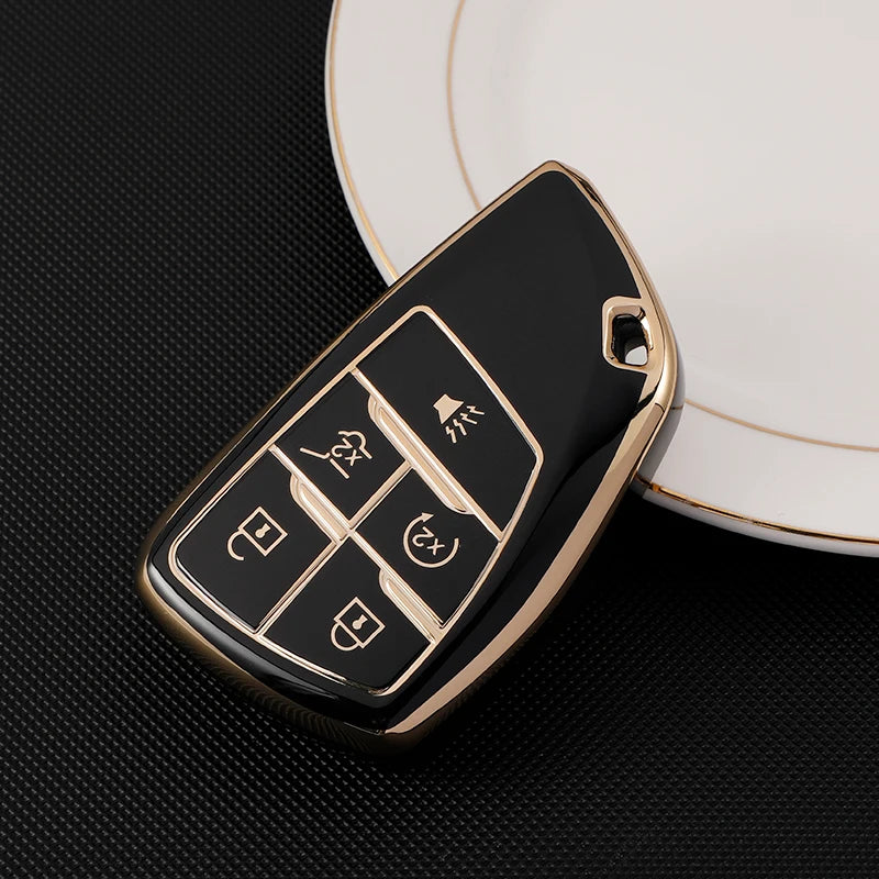Car Key Cover Case for Chevrolet Tahoe Suburban for GMC Yukon for Buick ENVISION S Plus Avenir 2020 2021 2022 2023 5 6 Button
