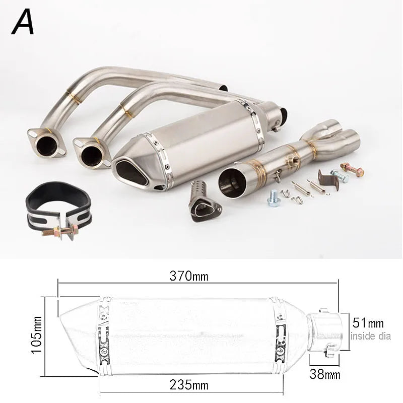 MT07 Exhaust Motorcycle Exhaust Full System For YAMAHA MT-07 FZ-07 2014 - 2023 TRACER 7/GT 2020-2023 TRACER 700/GT 2016-2019
