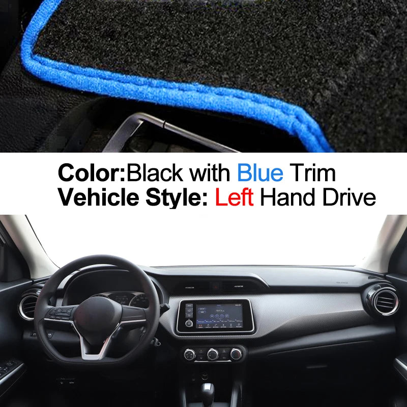 Car Inner Dashboard Cover For Nissan Kicks 2016 2017 2018 2019 2020 Auto Dash Mat Carpet Cape Sun shade Dashmat  Anti-dirty