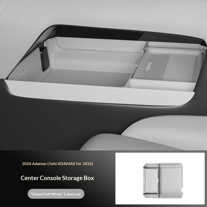 For 2026 ROX ADAMAS Under Console Storage Box Multifunctional Glasses Organizer Car Interior Modified Accessories