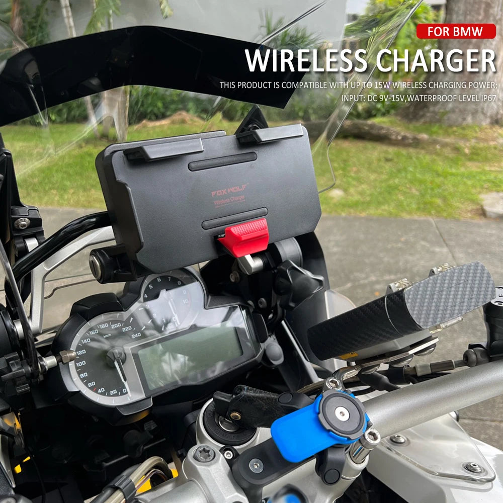 For BMW R1200GS R1250GS R 1250 GS F800GS F700GS S1000XR ADV New Motorcycle Wireless Charging GPS Phone Holder Navigation Bracket