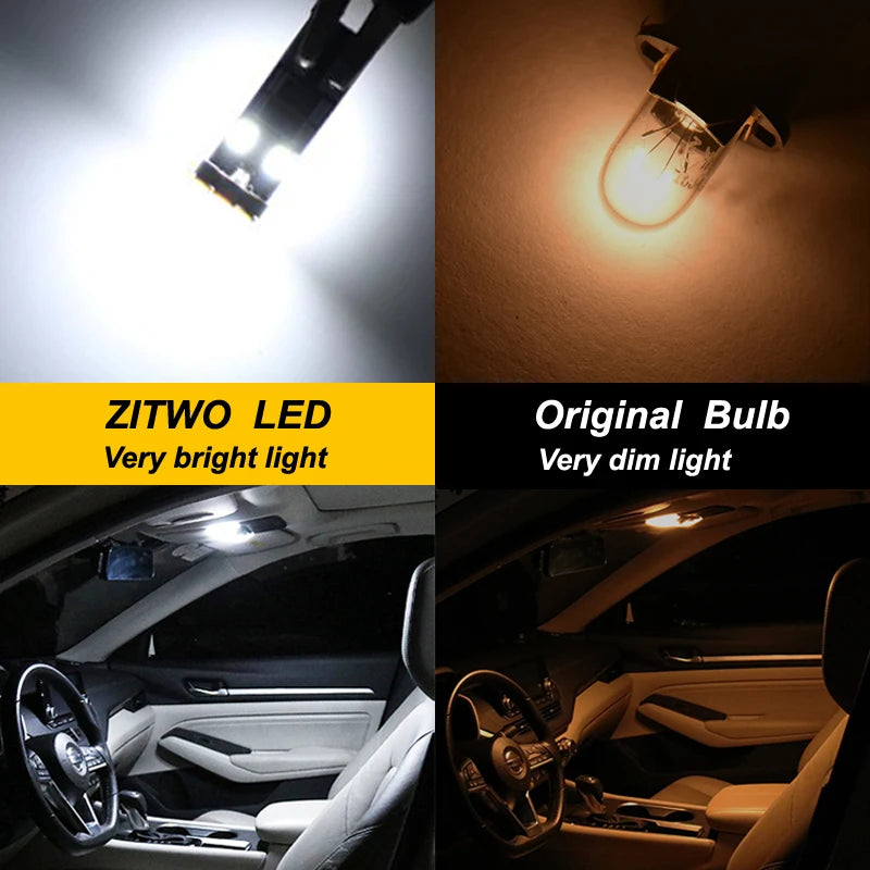 طقم مصابيح لوحة الترخيص الداخلية LED من ZITWO لسيارات نيسان X-Trail Xtrail T30 T31 T32 T33 موديلات 2001 - 2020 2021 2022 2023 اكسسوارات