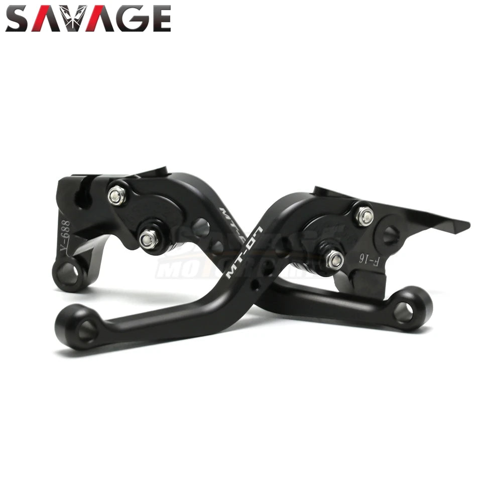 2024 MT-07 Short Brake Clutch Levers For Yamaha FZ-07 MT07 2014-2023 Motorcycle Accessories Adjustable Front Control Handles