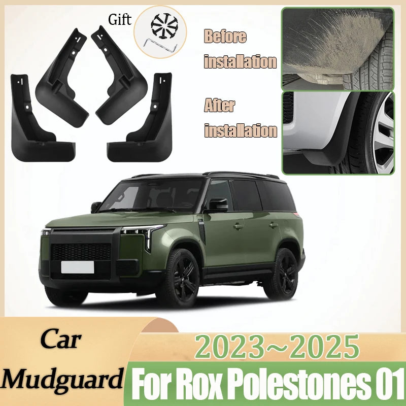 Car Mudguards For Rox Polestones 01 2023 2024 2025 Anti-scratch Front Wheel Protect Fender Splash Mud Flaps Auto Accessories