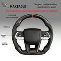MAXEAGLE For Toyota GT86 Fortuner FJ Cruiser Hiace Land Cruiser LC70/76/79 Crown Alphard Vellfire Hilux Leather Carbon Steering