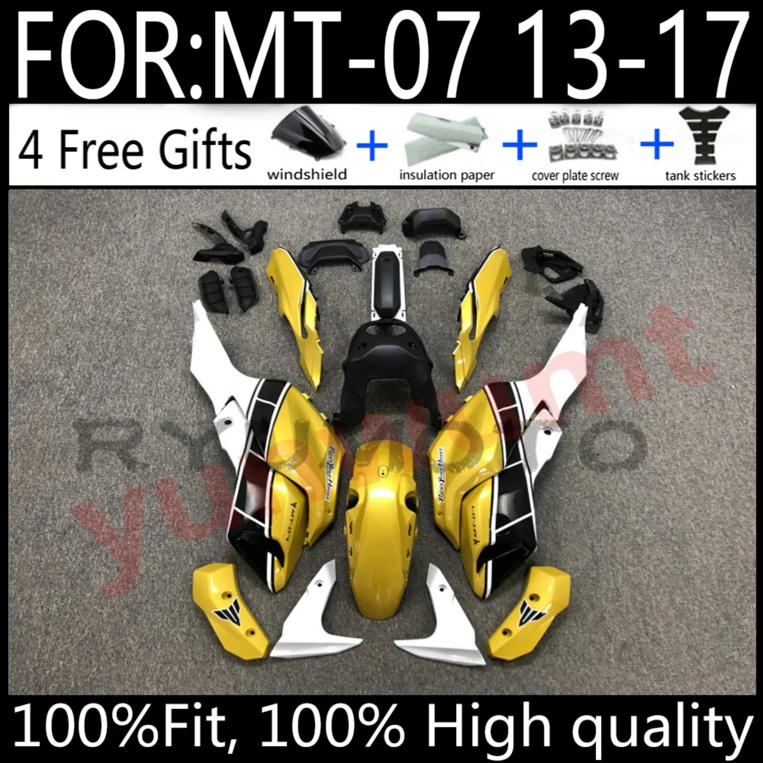 ABS Injection Full Fairing Body Kit Fit For 2012 - 2017 For Yamaha MT07 FZ07 MT-07 Set MT 07 FZ 07 2013 2014 2015 2016 fairings