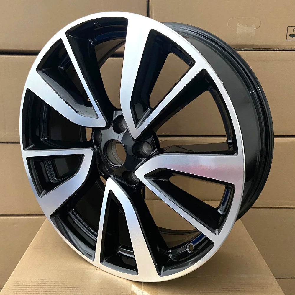 19x7.0 Inch Alloy Wheel Rim ET40 CB66.1 PCD 5x114.3 Black Machined Face Replica Rim Part#62748 Replacement Wheel Fit Nissan Rogue Sport 2017 2018 2019 2020 Aluminum Car Wheel Hub