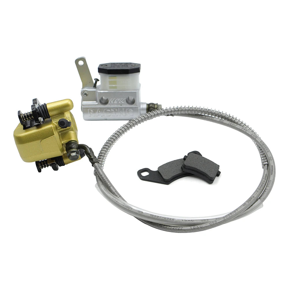 Hydraulic Disc Brake Master Cylinder Caliper Foot Brake Fit For DIY Venue Racing Drift Kart Tricycle ATV Quad Bike Replace Parts