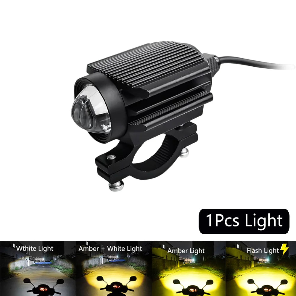 Additional LED Fog Lights Motorcycle Headlights For YAMAHA TENERE 700 MT10 DRAG STAR 400 BANSHEE FJR 1300 YZ250F VSTAR