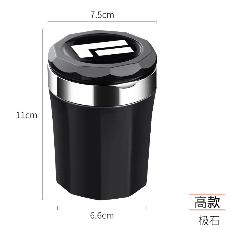 Car Ashtray With Lid Light Fit For Rox Adamas 2025 2026 Stainless Steel Inner Pot Interior Modification Supplies