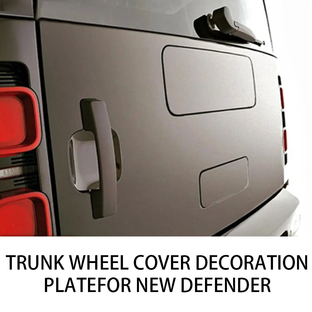 Car Rear Spare Wheel Tire Delete Plate For Land Rover Defender 2020-2023 90 110 Protective Cover Car Trunk Tailgate Decoration