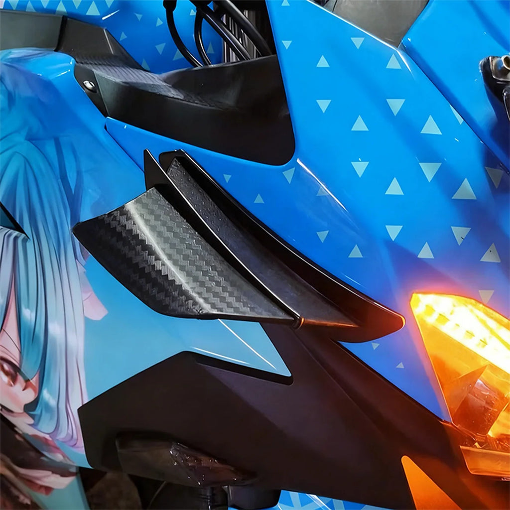 Motorcycle Winglet Aerodynamic Wing Kit Spoiler For Kawasaki Ninja ZX6R YAMAHA ZYF R1 R6 Universal Motor ATV UTV Accessories