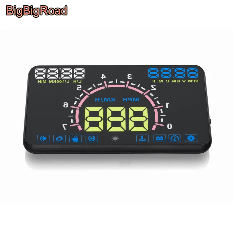 BigBigRoad For Land Rover Discovery 2 3 4 Sport Defender Vision Car OBD2 HUD Head Up Display Speedmeter Windscreen Projector