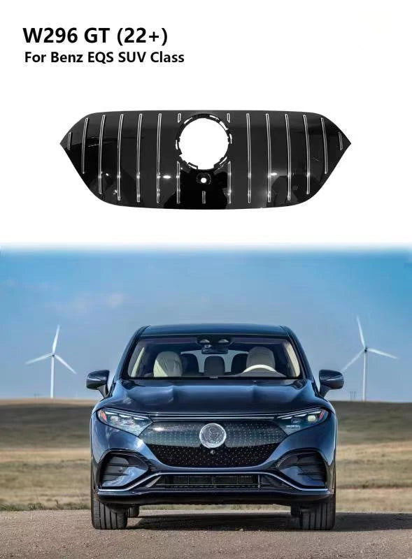 new ABS Front Bumper Grille Grill，Mercedes Benz EQS Class W297 2022 2023 2024 EQS450 EQS580 EQS53 Silver GT 4-Door Racing Grills