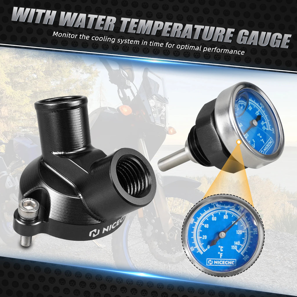 For Yamaha Tenere 700 /XTZ700 2019-2024 Tenere 700 2024 NICECNC Thermostat Cover Water Temperature Gauge Tenere 700 Accessories